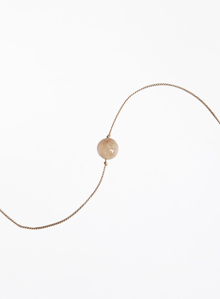 rose quartz silk cord bracelet