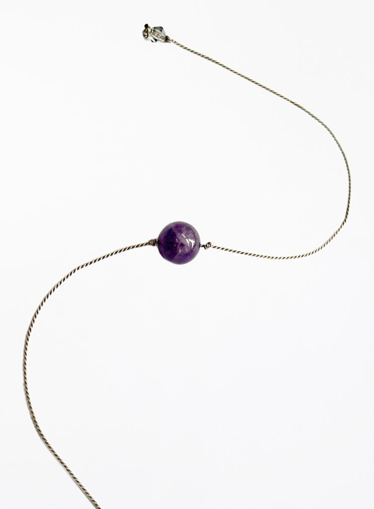 amethyst silk cord bracelet