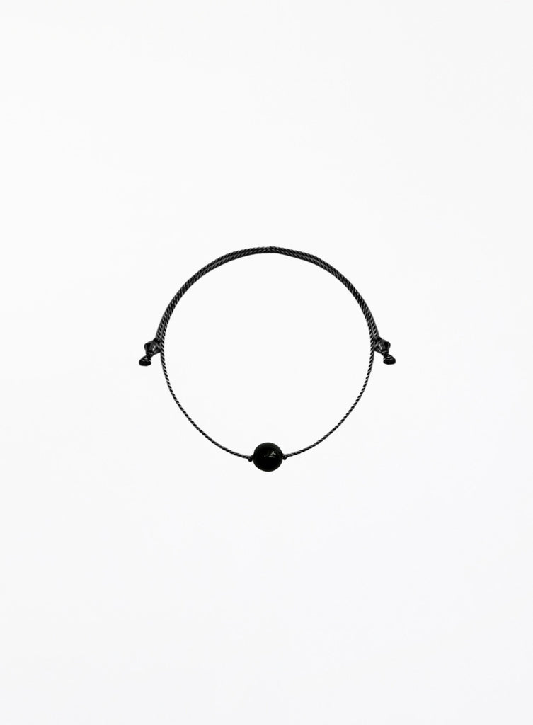 onyx silk cord bracelet