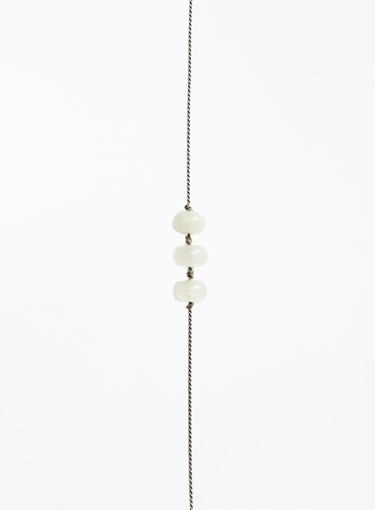 white jade silk cord bracelet